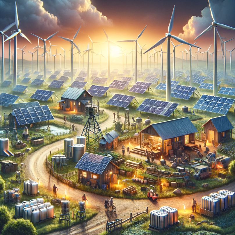 Renewable energy sources for a Prepper Community